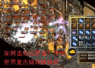 如何击败红野猪?传奇世界复古版攻略解析 如何击败红野猪?传奇世界复古版攻略解析