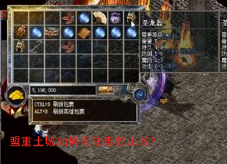 盟重土城如何前往毒蛇山谷? 盟重土城如何前往毒蛇山谷?