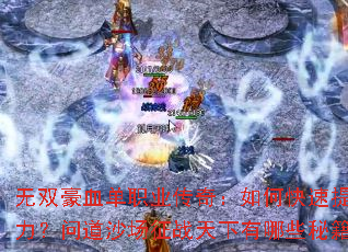 ��˫��Ѫ��ְҵ���棺��ο�������ս�����ʵ�ɳ����ս��������Щ�ؼ���