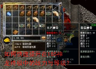 如何快速提升在185神龙终极中的战力与等级? 如何快速提升在185神龙终极中的战力与等级?