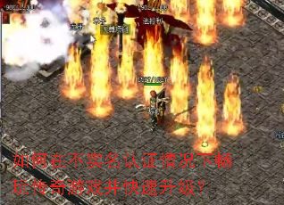 如何在不实名认证情况下畅玩传奇游戏并快速升级? 如何在不实名认证情况下畅玩传奇游戏并快速升级?