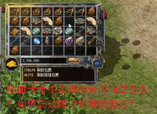 热血传奇中狐狸刷新时间是多久?如何高效蹲守狐狸刷新点? 热血传奇中狐狸刷新时间是多久?如何高效蹲守狐狸刷新点?