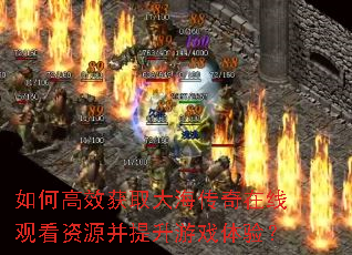 如何高效获取大海传奇在线观看资源并提升游戏体验? 如何高效获取大海传奇在线观看资源并提升游戏体验?
