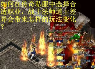 如何在传奇私服中选择合适职业，战士法师道士差异会带来怎样的玩法变化？