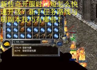 新传奇开服时间短怎么快速升级？新手任务路线与刷副本技巧有哪些？