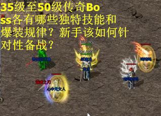 35级至50级传奇Boss各有哪些独特技能和爆装规律？新手该如何针对性备战？