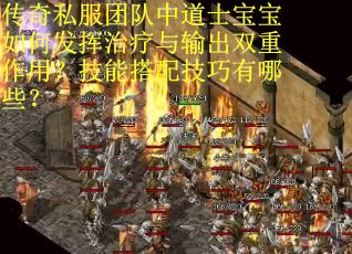 传奇私服团队中道士宝宝如何发挥治疗与输出双重作用？技能搭配技巧有哪些？