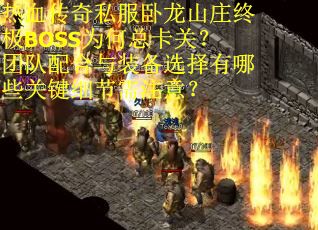 热血传奇私服卧龙山庄终极BOSS为何总卡关？团队配合与装备选择有哪些关键细节需注意？