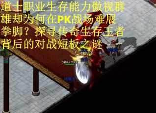 道士职业生存能力傲视群雄却为何在PK战场难展拳脚？探寻传奇生存王者背后的对战短板之谜
